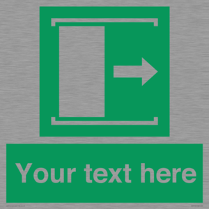 Custom sign safe condition Door slides right to open